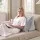 Giselle Bedding Back Support Reading Pillow 75 x 58 x 51cm Grey Velvet for Bed Gaming Nursing