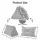Giselle Bedding Back Support Reading Pillow 75 x 58 x 51cm Grey Velvet for Bed Gaming Nursing