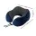 Wanderlite Travel Pillow for Aeroplanes Memory Foam Neck Support Washable Cover Storage Bag Blue