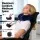 Wanderlite Travel Pillow for Aeroplanes Memory Foam Neck Support Washable Cover Storage Bag Blue