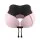Wanderlite Travel Pillow Memory Foam Neck Support with Washable Cover Adjustable Drawstring Storage Bag Pink