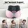 Wanderlite Travel Pillow Memory Foam Neck Support with Washable Cover Adjustable Drawstring Storage Bag Pink