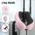 Wanderlite Travel Pillow Memory Foam Neck Support with Washable Cover Adjustable Drawstring Storage Bag Pink