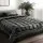 Giselle Bedding Faux Mink Quilt Charcoal Single - Soft, Thermo-Regulating, Winter Weight with Matching Pillowcase