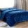 Giselle Bedding Faux Mink Quilt Blue Queen - Luxurious Soft Double-Sided with Winter Weight & Matching Pillowcases