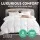 Giselle Bedding 700GSM Goose Down Feather Quilt Double - Lightweight, Warm, 100% Cotton Cover, Mite-Resistant