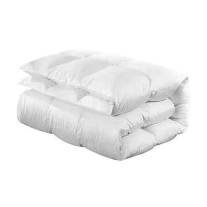 Giselle Bedding 800GSM Goose Down Feather Quilt King - Luxurious, Lightweight, Mite Resistant, 100% Cotton Cover