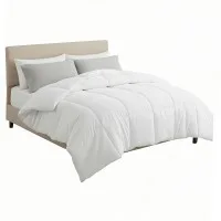 Giselle Bedding Double Size 400GSM Microfibre Quilt - All Season Comforter with Baffle Box Stitching, Anti-Allergic