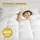 Giselle Bedding King Size 400GSM Microfibre Quilt - All-Season Comforter with Baffle Box Design, Anti-Allergic, White