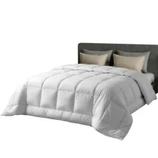 Giselle Bedding 500GSM Wool Quilt Super King Winter Doona 100% Wool Filling 100% Cotton Cover Baffle Box