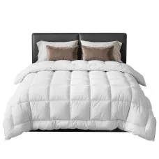 Giselle Bedding 800GSM Wool Quilt Queen Extra Thick Winter Doona 100% Wool Filling Baffle Box Construction
