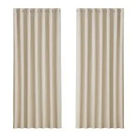 Artiss 2 Blockout Curtains Eyelet 240x230cm Beige Triple Weave 250GSM Thermal Noise Reducing Panels