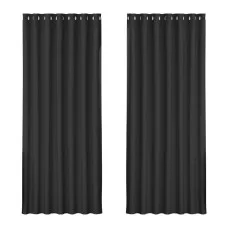 Artiss Blockout Curtains, Triple Weave Fabric, 240x230cm, Black, Thermal Insulation, Noise Reduction, Easy Install