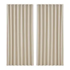 Artiss 2X Blockout Curtains Eyelet 300x230cm Beige 250GSM Triple Weave Thermal Noise Reduction Set of 2