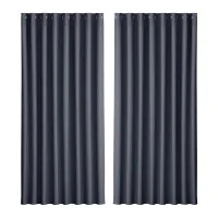 Artiss Blockout Curtains Eyelet Triple Weave Fabric 300x230cm Charcoal - Thermal Insulation & Noise Reduction