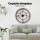 Artiss Wall Clock, Metal &amp;amp;amp; MDF, 60CM, Black and Pine, Elegant Design with Bold Numerals, Easy Installation