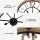 Artiss Wall Clock, Metal &amp;amp;amp; MDF, 60CM, Black and Pine, Elegant Design with Bold Numerals, Easy Installation