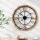 Artiss Wall Clock, Metal &amp;amp;amp; MDF, 60CM, Black and Pine, Elegant Design with Bold Numerals, Easy Installation