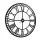 Artiss 60cm Large Wall Clock Black Metal, Roman Numerals, Vintage Northern European Style, Easy Install, Durable