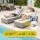 Gardeon Outdoor Lounge Cushion 183cm Reclining Sunbed Pad Beige