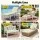 Gardeon Outdoor Lounge Cushion 183cm Reclining Sunbed Mattress Chair Pad 8cm Thick Green Polyester Cover