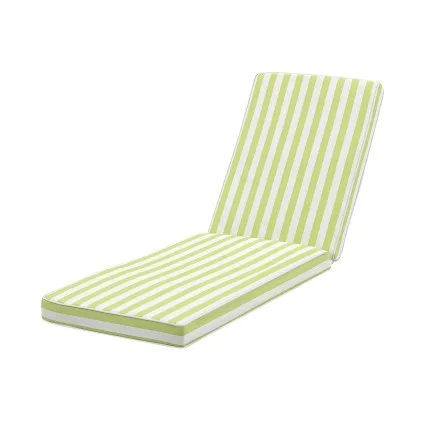 Gardeon Outdoor Lounge Cushion 183cm Reclining Sunbed Mattress Chair Pad 8cm Thick Green Polyester Cover
