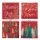 Jingle Jollys Christmas Cushion Covers Set of 4 45 x 45cm Red with Hidden Zippers and Festive Designs