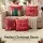 Jingle Jollys Christmas Cushion Covers Set of 4 45 x 45cm Red with Hidden Zippers and Festive Designs