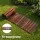 Gardeon 8FT Charcoal Brown Cedar Garden Walkway: Weather-Resistant, Anti-Slip, Roll-Up Path with Stakes for Easy Storage