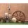 Gardeon Rustic Fir Wooden Wagon Wheel, 60cm Diameter, Weatherproof Outdoor/Indoor Decor, Set of 2, 1-Year Warranty