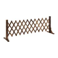 Gardeon Expandable Wooden Trellis Garden Fence 160cm Plant Frame Brown Outdoor Screen