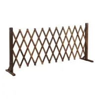 Gardeon Expandable Wooden Trellis Garden Fence Plant Frame 200cm Brown Freestanding Outdoor Garden Screen