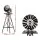 Gardeon 160cm Metal Garden Windmill with Weathervane - Rust-Proof Bronze Outdoor Decor, Sturdy & Weather-Resistant