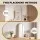 Embellir Arched Wall Mirror 50 x 86cm Decorative Silver Aluminium Frame Bathroom Vanity