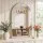 Embellir Arched Wall Mirror 50 x 86cm Decorative Silver Aluminium Frame Bathroom Vanity