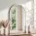 Embellir Arched Wall Mirror 50 x 86cm Decorative Silver Aluminium Frame Bathroom Vanity