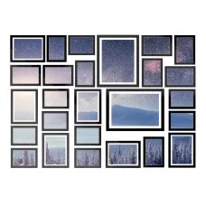 Artiss Black Photo Frame Set 26PCS - Durable Polymer, For 3.5x5