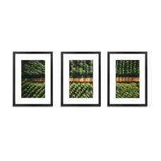 Artiss 3 Piece A3 Photo Frame Wall Set Black, Polymer Frame, Polystyrene Glass, Home Decor, Gift, Portrait or Landscape