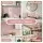 Artiss 3D Peel and Stick Wall Tiles Linear Grid Back splash 10 Sheets 2.3mm Premium Vinyl Pink