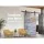 Cefito Sliding Barn Door Hardware Set, 1.83m, Powder-Coated Steel, Black, 120kg Capacity, Smooth Roller, Easy Install