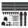 Cefito 2.44m Matte Black Carton Steel Sliding Barn Door Hardware Set, Supports 120kg, Easy Install, Smooth Rollers