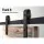 Cefito 2.44m Matte Black Carton Steel Sliding Barn Door Hardware Set, Supports 120kg, Easy Install, Smooth Rollers