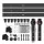 Cefito Sliding Barn Door Hardware Track Set, 3m Matte Black Carbon Steel, 150kg Capacity, Easy Install, Smooth Rollers