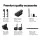 Cefito Sliding Barn Door Hardware Track Set, 3m Matte Black Carbon Steel, 150kg Capacity, Easy Install, Smooth Rollers