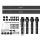 Cefito Sliding Barn Door Hardware Track Set 4m Black, Q235 Steel, 120kg Capacity, Matte Finish, Easy Install