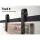 Cefito Sliding Barn Door Hardware Track Set 4m Black, Q235 Steel, 120kg Capacity, Matte Finish, Easy Install