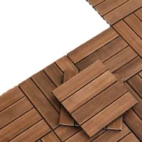 Gardeon 10PCS Pine Wood Deck Tiles 30x30cm Interlocking Outdoor Patio Balcony Flooring Pack of 10 Tiles