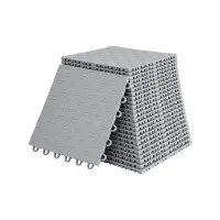 Giantz Garage Floor Tiles 30 x 30cm Interlocking PP Flooring 25 Piece Self Draining Textured Grey