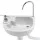 Weisshorn 19L Portable Camping Hand Wash Sink Stand - Foot Pump, Built-in Wheels, Towel Rack & Soap Holder, Grey