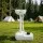 Weisshorn 19L Portable Camping Hand Wash Sink Stand - Foot Pump, Built-in Wheels, Towel Rack & Soap Holder, Grey